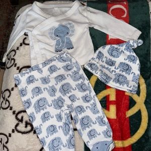 3-Piece Newborn Baby Pajama Set